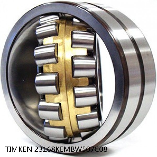 23168KEMBW507C08 TIMKEN Spherical Roller Bearings Steel Cage