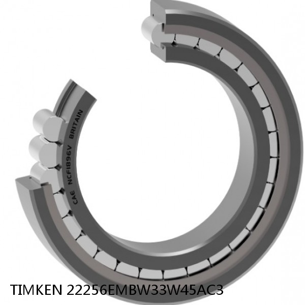 22256EMBW33W45AC3 TIMKEN Full Complement Cylindrical Roller Radial Bearings