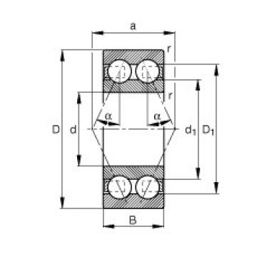 45 mm x 100 mm x 39,7 mm  FAG 3309-BD-TVH angular contact ball bearings