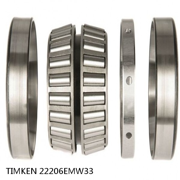 22206EMW33 TIMKEN Tapered Roller Bearings TDI Tapered Double Inner Imperial