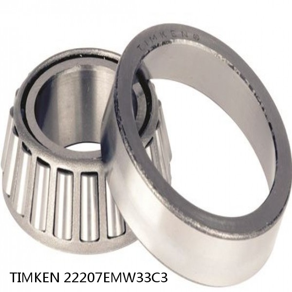 22207EMW33C3 TIMKEN Tapered Roller Bearings TDI Tapered Double Inner Imperial