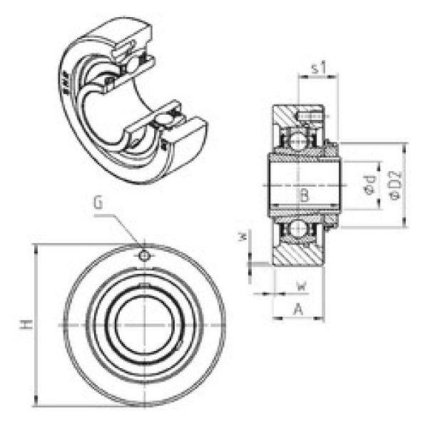 SNR UKC309H bearing units #3 image