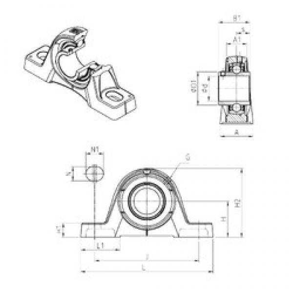 SNR UCPE209 bearing units #3 image