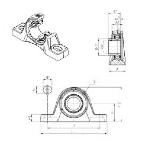SNR USPLE210 bearing units #3 image
